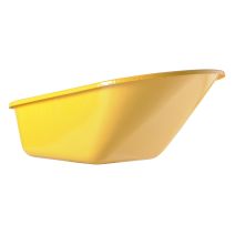 Caisse de brouette peinte jaune 110L